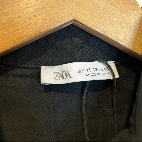 Zara Girl’s Shirt Dress Black - Picture 5 of 8